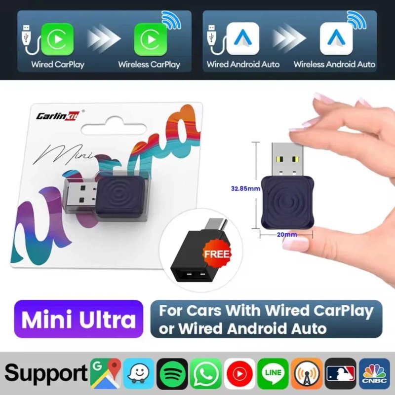 Carlinkit Mini Ultra 2025 - Адаптер беспроводного CarPlay/Android Auto — фото 5
