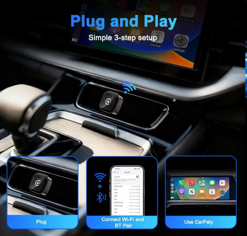 Carlinkit Mini Ultra 5 2AIR - Адаптер беспроводного CarPlay/Android — фото 6
