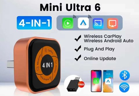 Carlinkit Mini Ultra 6 - Адаптер беспроводного CarPlay / Android / Mirror