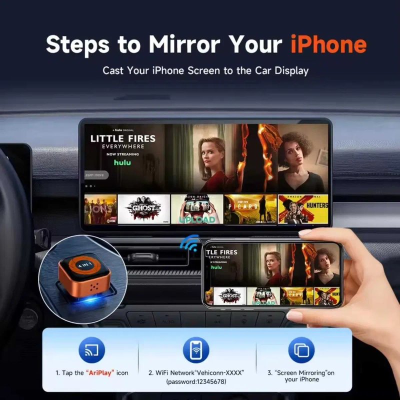 Carlinkit Mini Ultra 6 - Адаптер беспроводного CarPlay / Android / Mirror — фото 4