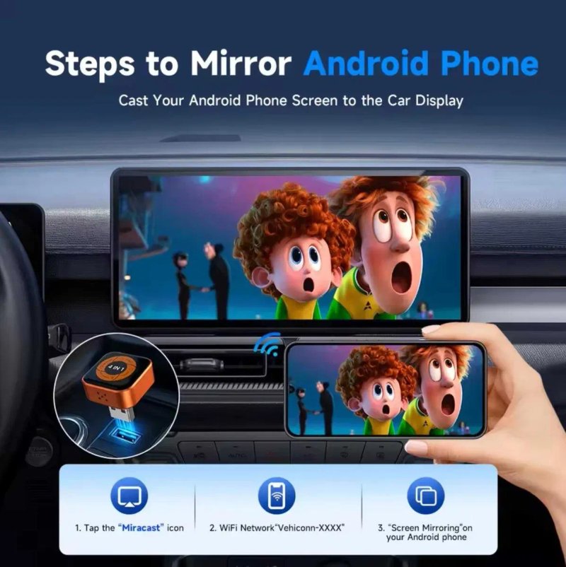 Carlinkit Mini Ultra 6 - Адаптер беспроводного CarPlay / Android / Mirror — фото 5
