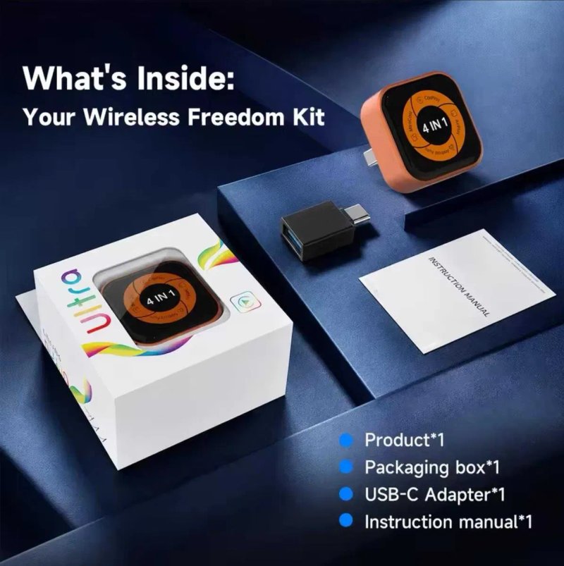 Carlinkit Mini Ultra 6 - Адаптер беспроводного CarPlay / Android / Mirror — фото 7