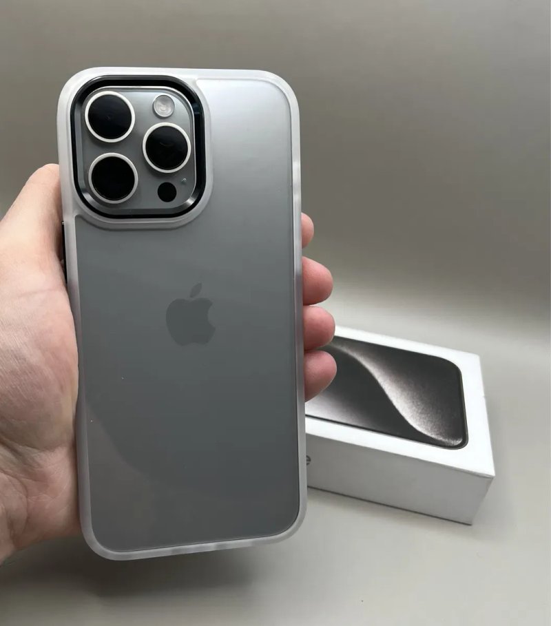 Чехол iPhone 15 Pro Max White, 16 Pro, 14 Pro Max, 16 Pro Max, 17 Pro Max White, белый, прозрачный — фото 5