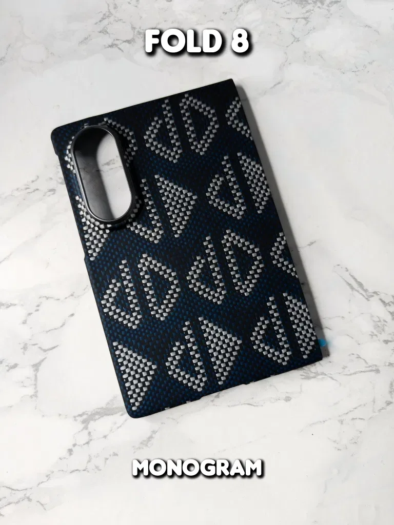 Чехол карбоновый Kevlar на Samsung Fold 8  с магнитом ультра тонкий легкий кевлар карбон арамид  чохол карбоновий Kevlar Aramid Carbon — фото 2