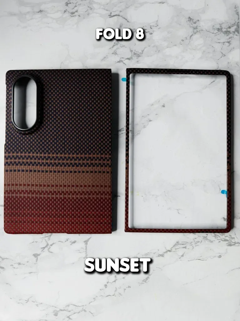 Чехол карбоновый Kevlar на Samsung Fold 8  с магнитом ультра тонкий легкий кевлар карбон арамид  чохол карбоновий Kevlar Aramid Carbon — фото 4