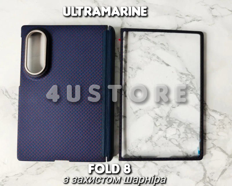 Чехол карбоновый Kevlar на Samsung Fold 8  с магнитом ультра тонкий легкий кевлар карбон арамид  чохол карбоновий Kevlar Aramid Carbon — фото 7