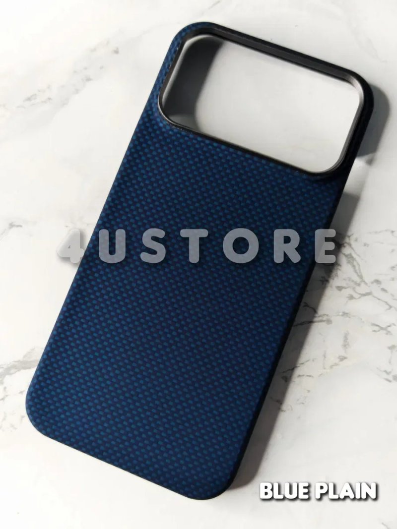 Чехол карбоновый с Magsafe на iPhone 17 Pro Max Deep Blue ультра тонкий чохол легкий карбоновий карбон кевлар арамид carbon Kevlar Aramid — фото 3