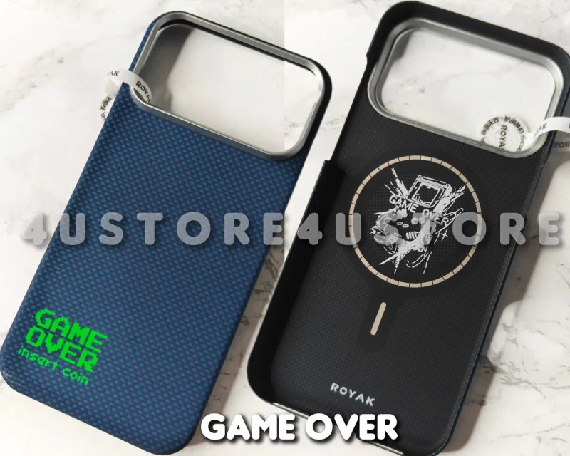 Чехол карбоновый с Magsafe на iPhone 17 Pro Max Deep Blue ультра тонкий чохол легкий карбоновий карбон кевлар арамид carbon Kevlar Aramid — фото 4
