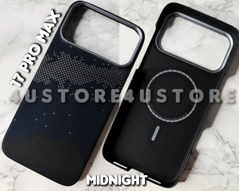 Чехол карбоновый с Magsafe на iPhone 17 Pro Max Deep Blue ультра тонкий чохол легкий карбоновий карбон кевлар арамид carbon Kevlar Aramid — фото 5