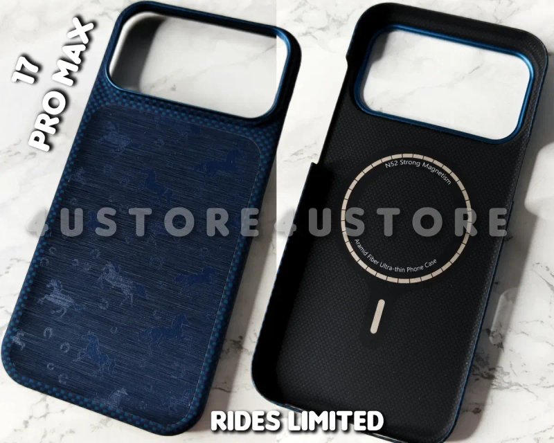 Чехол карбоновый с Magsafe на iPhone 17 Pro Max Deep Blue ультра тонкий чохол легкий карбоновий карбон кевлар арамид carbon Kevlar Aramid — фото 7