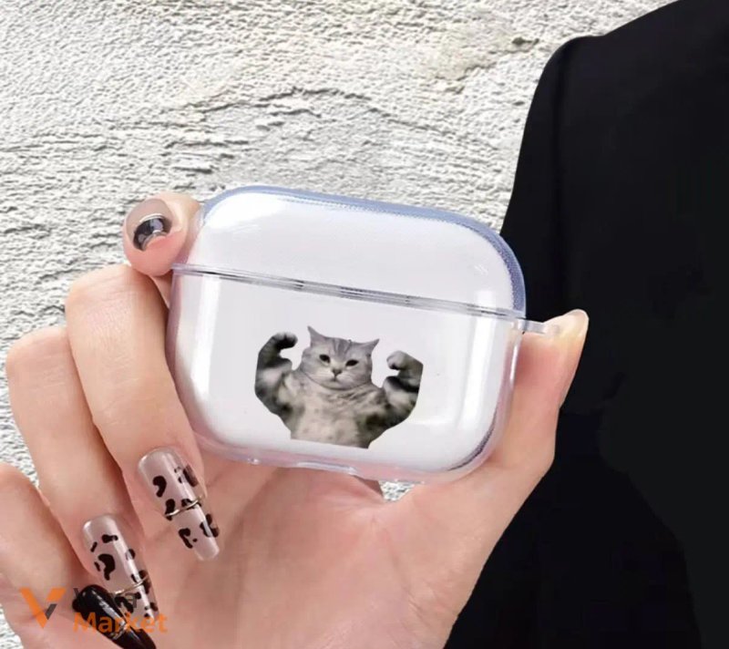 Чохол для AirPods Pro 3 з принтом кота — фото 2