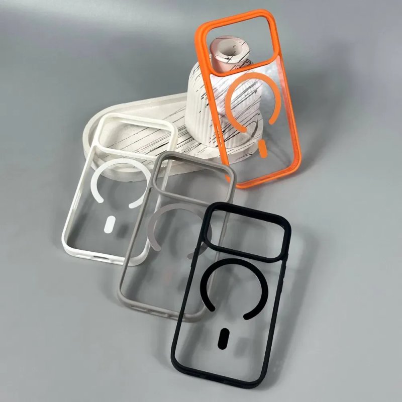 Чохол для iPhone 18/17/16/15 | Прозорий дизайн з MagSafe та кольоровими боками | НОВІ | ВЕЛИКА НАЯВНІСТЬ ! — фото 3