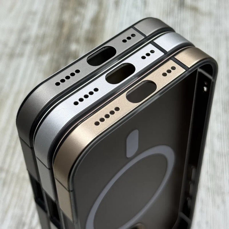 Чохол преміум Leather Metal MagSafe на iPhone 16 Pro/ 16 Pro Max Чехол — фото 6