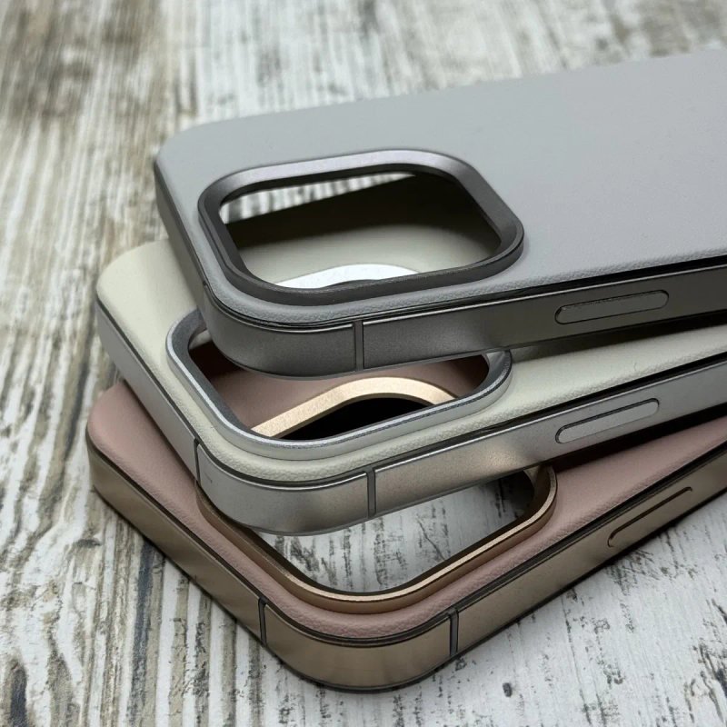 Чохол преміум Leather Metal MagSafe на iPhone 16 Pro/ 16 Pro Max Чехол — фото 7