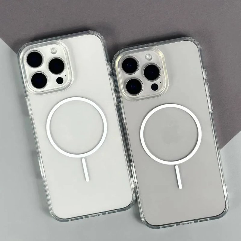 Чохол Transparent Thin Color with MagSafe для iPhone 12-17 Pro Max | Магсейф чехол на Айфон 12-17 Про Макс | Прозорий чохол з MagSafe для iPhone 12-17 — фото 3