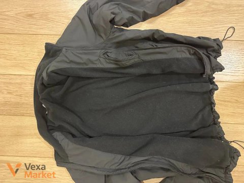 Чоловіча куртка Zara Fleece-Lined Windbreaker Jacket чорна розмір M