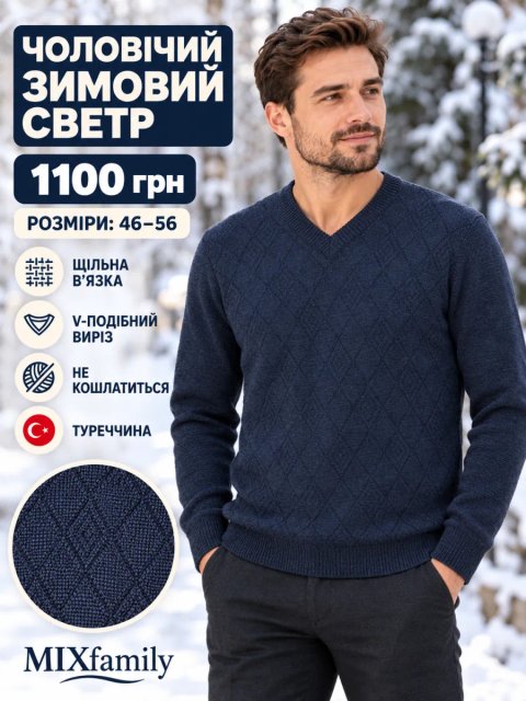 💙 ЧОЛОВІЧИЙ ЗИМОВИЙ СВЕТР 💙