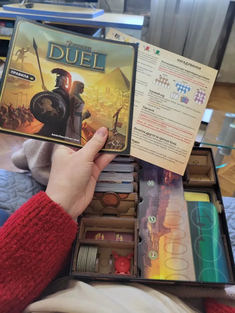 7 Чудес: Дуель (7 Wonders Duel) + органайзер + протектори (Як нова | укр локалізація) БЕЗ ТОРГУ — фото 4