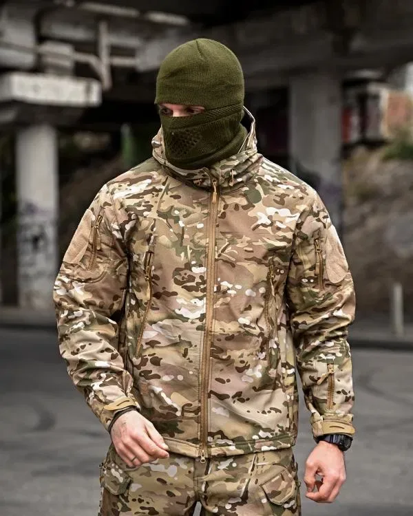 Демісезонний тактичний костюм мультикам Soft-shell чоловічий, форма мультикам, тактический костюм демисезон — фото 8