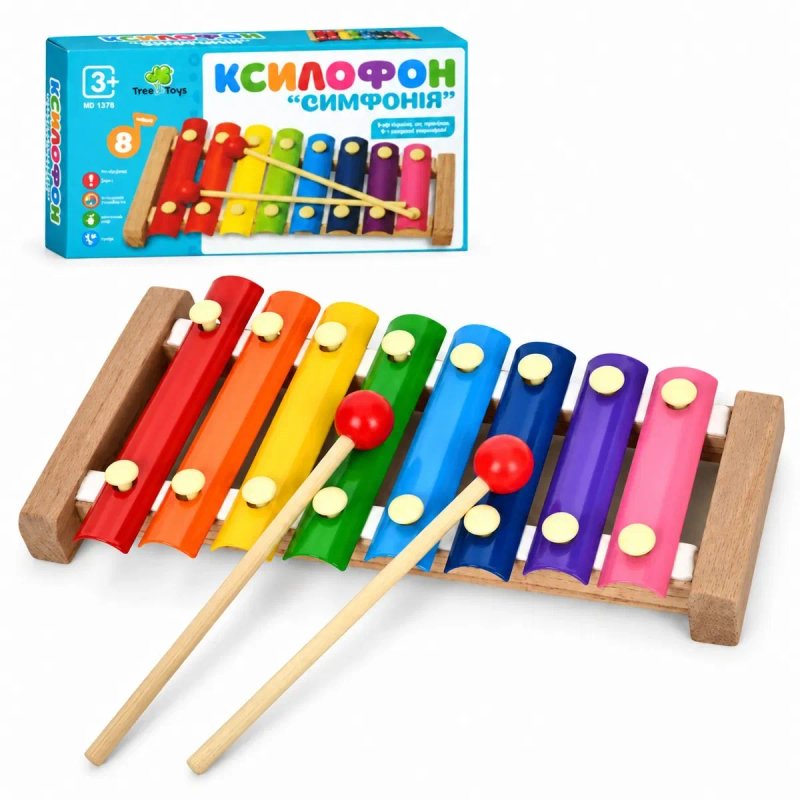 Дерев'яний ксилофон Limo Toy MD 1378,деревянный ксилофон MD 1378,іграшка ксилофон,игрушечные музыкальные инструменты,іграшкові музичні інструменти — фото 3