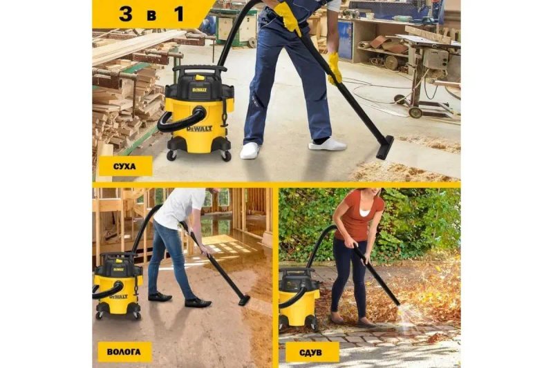 DeWALT DXV20PC Пилосос  промисловий мережевий 220v — фото 5