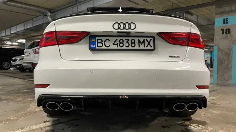 Диффузор Audi S3 8V \ A3 8V S-line (12-16) тюнинг обвес юбка — фото 2