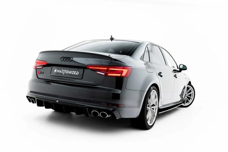 Диффузор Audi S4 B9 / A4 B9 S-line тюнинг обвес юбка (Maxton) — фото 3