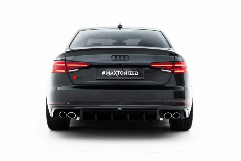 Диффузор Audi S4 B9 / A4 B9 S-line тюнинг обвес юбка (Maxton) — фото 4