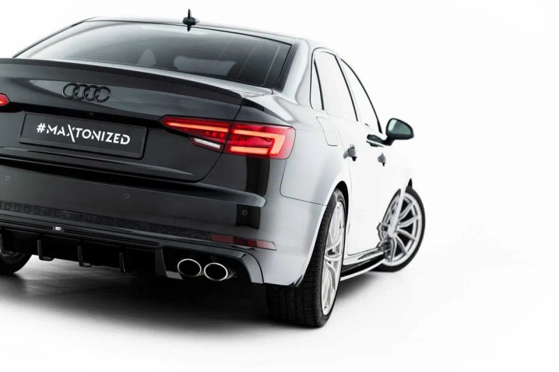 Диффузор Audi S4 B9 / A4 B9 S-line тюнинг обвес юбка (Maxton) — фото 5
