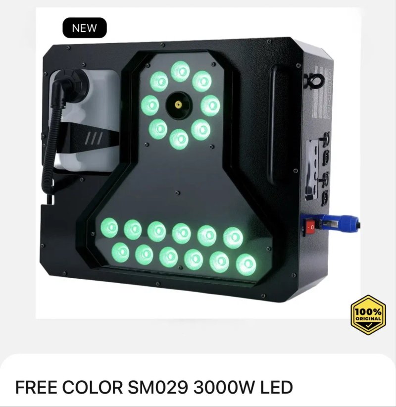 Димогенератори вертикального диму Free Color SM028 1500W LED та SM029 3000W LED — фото 2