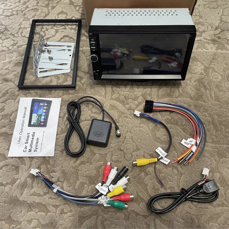 2 дін 7 дюймів 2/32GB Android 13 Магнітола Carplay USB GPS WiFi — фото 2