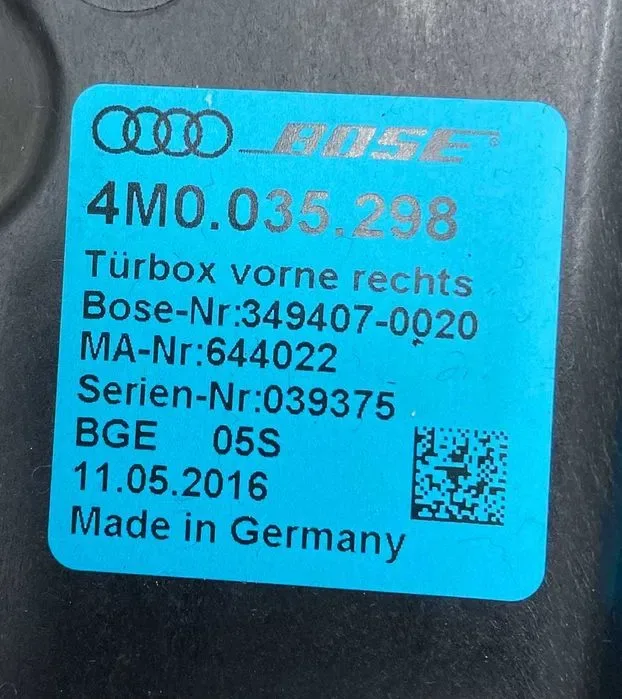 Динамик Динамики передние \ задние Audi Q7 4M \ Ауди Ку7 2015 - 2021 — фото 7