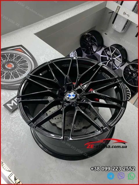 Диски BMW 818M Style R21 5x112 Різноширокі ET37/43 X5 G05 X6 G06 В наявності Gloss Black