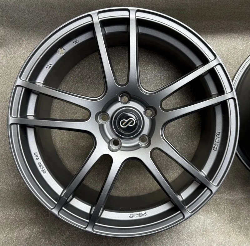 Диски Enkei графіт R18 5 114.3 et35 J8 mazda 3 5 6 cx-5 kia nissan honda megane tucson lancer — фото 3