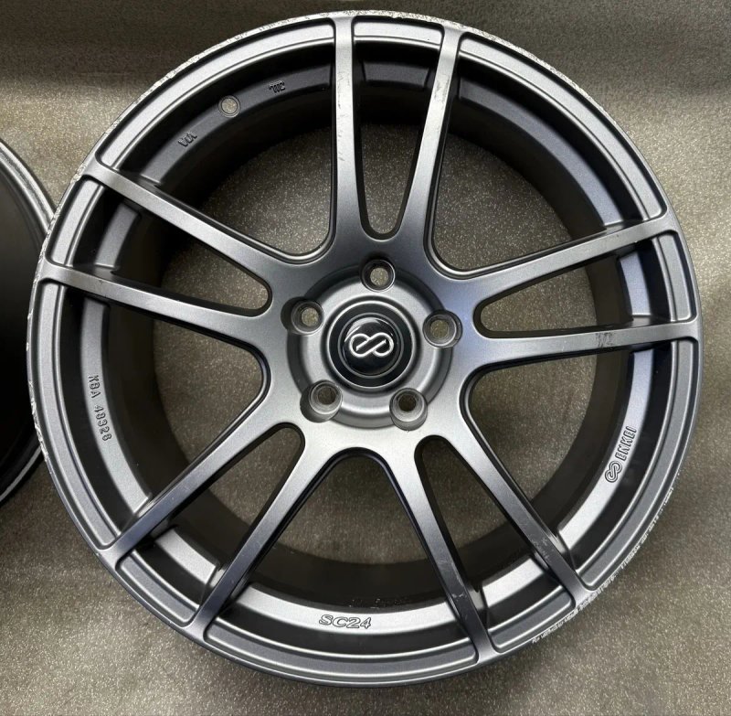 Диски Enkei графіт R18 5 114.3 et35 J8 mazda 3 5 6 cx-5 kia nissan honda megane tucson lancer — фото 4