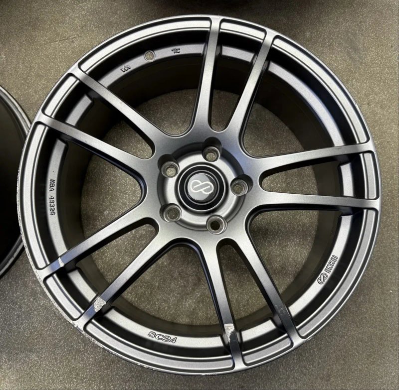 Диски Enkei графіт R18 5 114.3 et35 J8 mazda 3 5 6 cx-5 kia nissan honda megane tucson lancer — фото 5