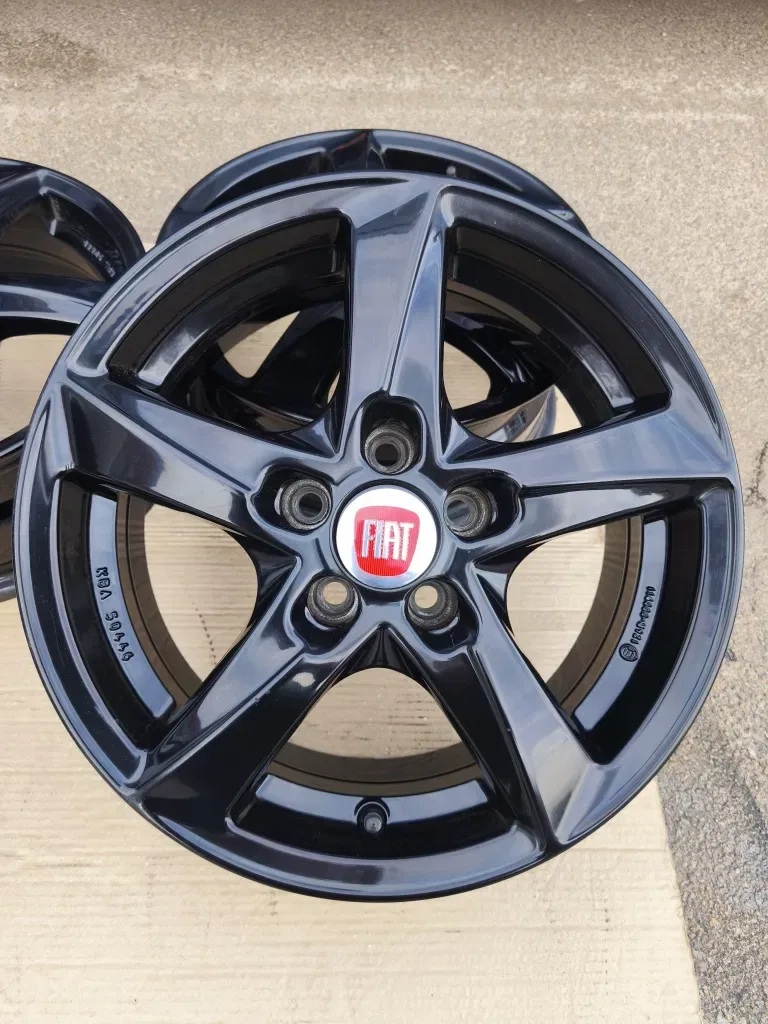 Диски Fiat Doblo 500L Tipo Egea Opel Combo Dodge Neon R15(5*98)et39 Dia 58,1mm Gloss Black Brock® Wheels Germany — фото 3
