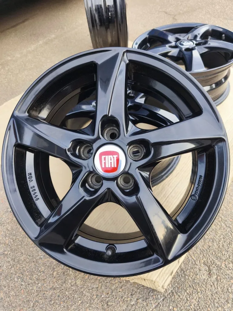 Диски Fiat Doblo 500L Tipo Egea Opel Combo Dodge Neon R15(5*98)et39 Dia 58,1mm Gloss Black Brock® Wheels Germany — фото 7