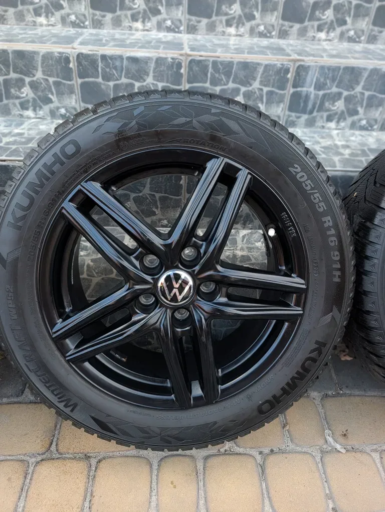 Диски легкосплавні 5х112 R16 205/55 зимові шини Kumho для Volkswagen Passat b6 7 також підходять для Golf5 6 7 8 Touran skoda octavia А5 superb 2 — фото 5