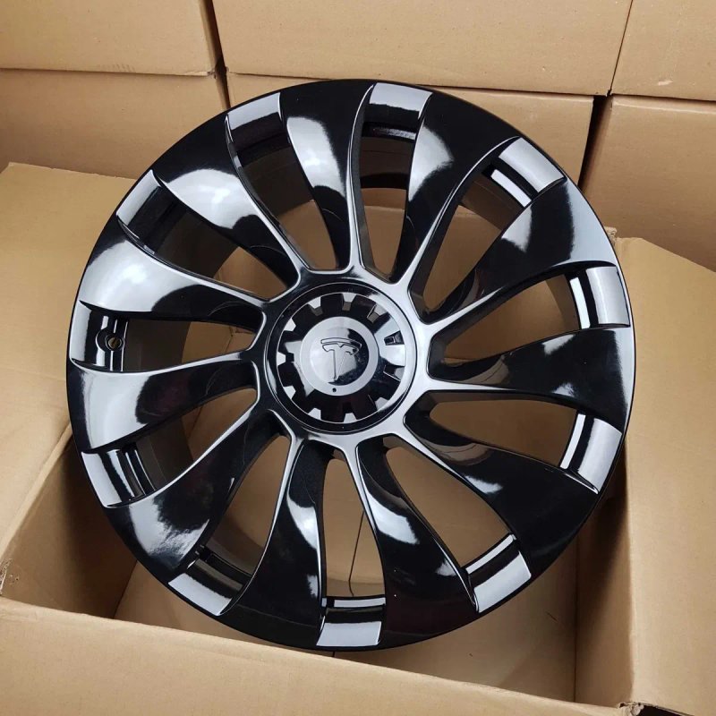 Диски На Авто R20 5x114.3 Tesla Model Y Model 3 Тесла Чорні Глянцеві — фото 2