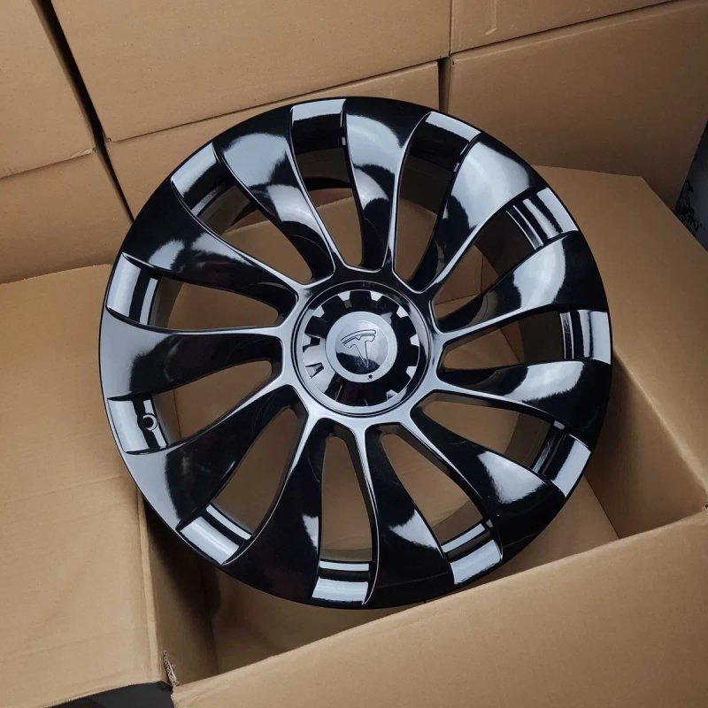 Диски На Авто R20 5x114.3 Tesla Model Y Model 3 Тесла Чорні Глянцеві — фото 3