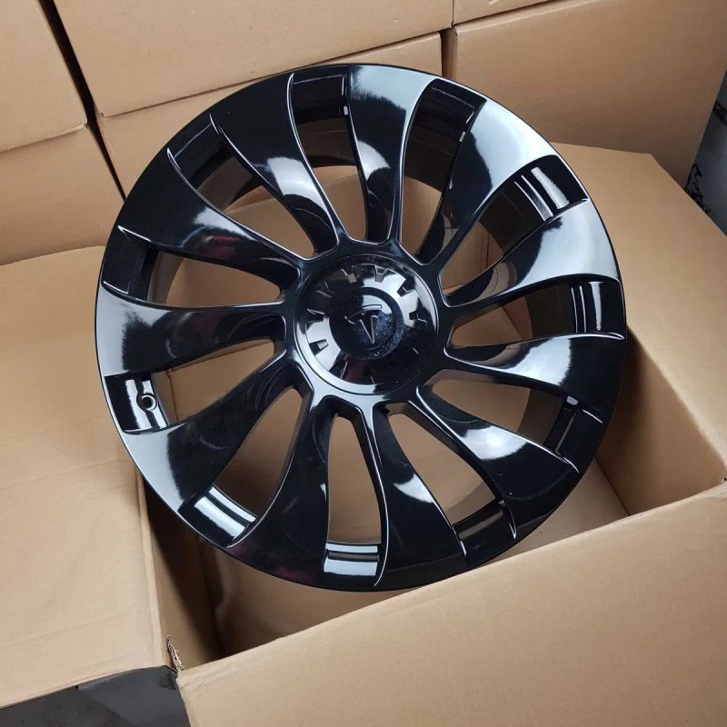 Диски На Авто R20 5x114.3 Tesla Model Y Model 3 Тесла Чорні Глянцеві — фото 4