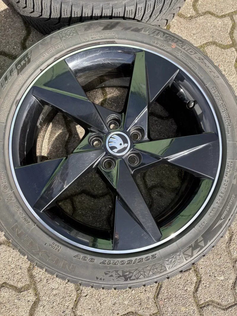 Диски R17 5x100 6,5j + зима 205 50 / Skoda Скала Scala Kamiq Fabia Фабия — фото 4