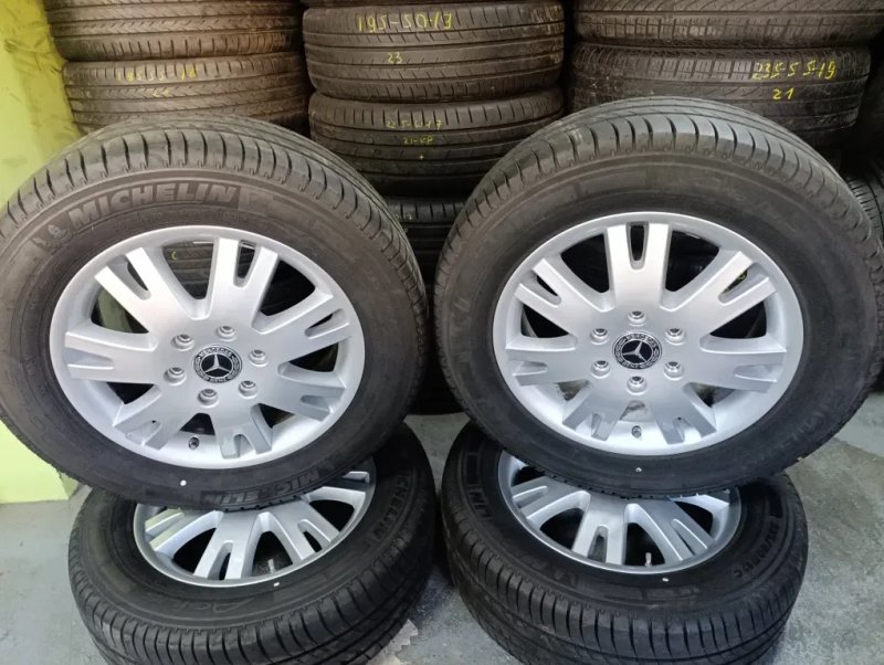 Диски r17 6 130 Mercedes Sprinter Volkswagen Crafter з шинами 235-60-17 Michelin — фото 5