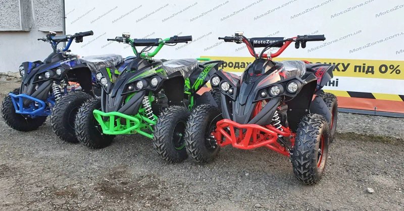 Дитячий квадроцикл на акумуляторі Bomber 1000W Green NEW 48v Оплата при отриманні — фото 4