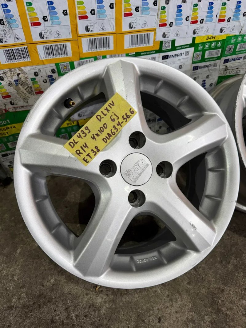 DL439 Комплект легкосплавних дисків R14 4×100 6J ET38 Деу Ланос Сенс Шевроле Авео Опель Корса Рено Логан Сандеро — фото 3