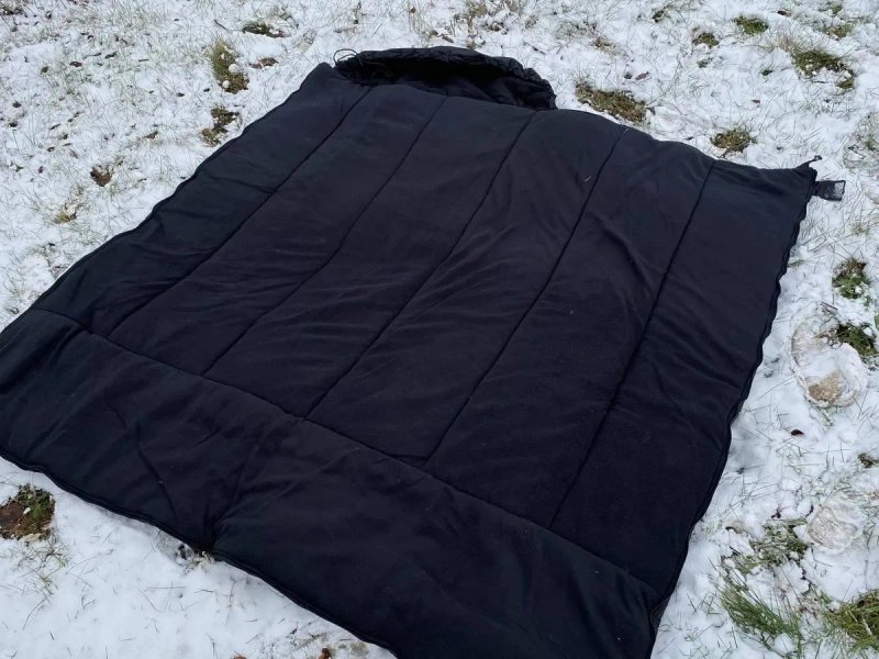 до -30-35°C Спальный мешок 2в1 «Тундра»+подарок!!, зимний тактический спальник, армейско-полевой,на флисе,водостойкий Oxford, синтепон 3 слоя 500г.м.2 — фото 3