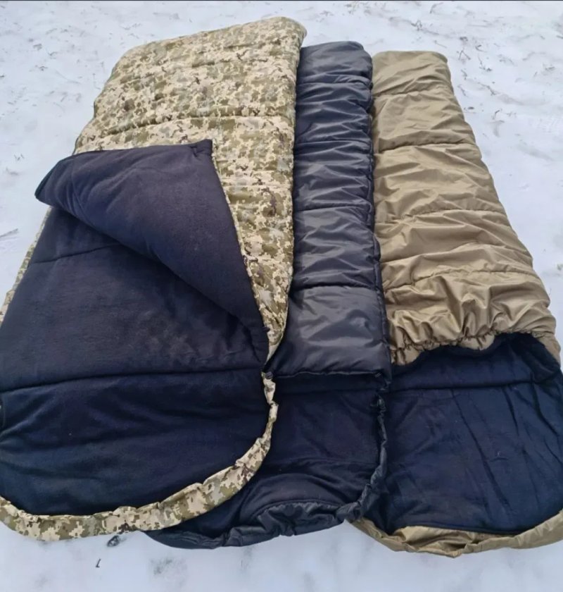 до -30-35°C Спальный мешок 2в1 «Тундра»+подарок!!, зимний тактический спальник, армейско-полевой,на флисе,водостойкий Oxford, синтепон 3 слоя 500г.м.2 — фото 6