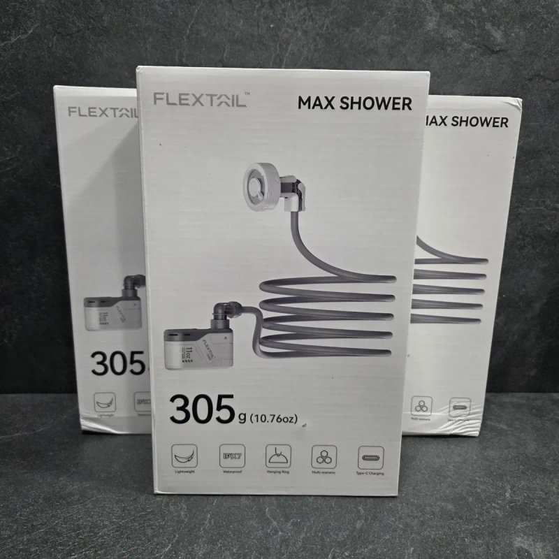 Душ Flextail Max Shower портативний, акумуляторний, дачний, похідний, для військових, легкий, з насосом, USB-C — фото 5