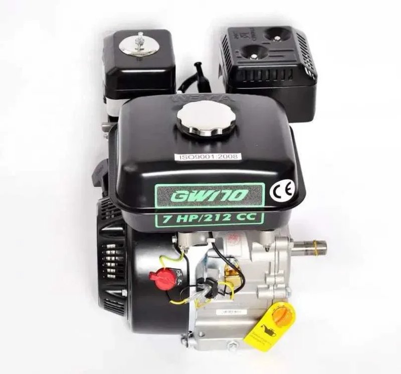 Двигун бензиновий Grunwelt GW170F-Q (шпонка, ВАЛ 20 мм, 7 л. с.) — фото 2